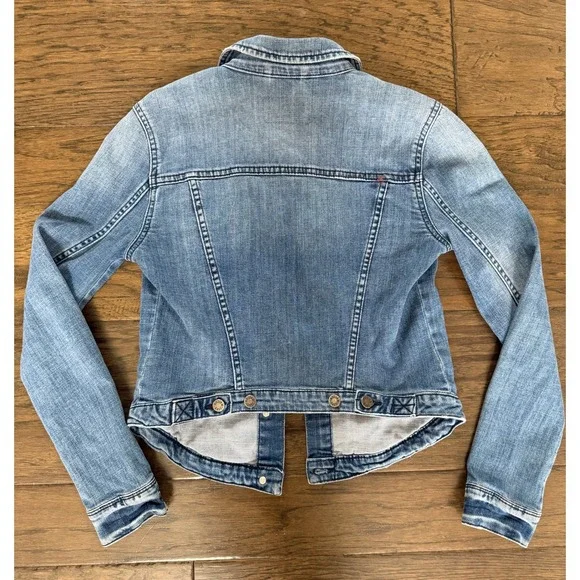 William Rast Womens Light Wash Denim Trucker Jacket Small Blue Justin Timberlake - Picture 5 of 6